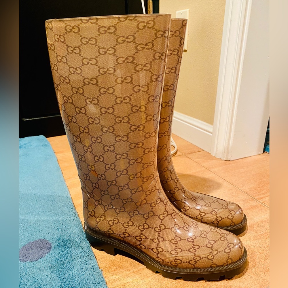 GUCCI classic GG logo rain boots